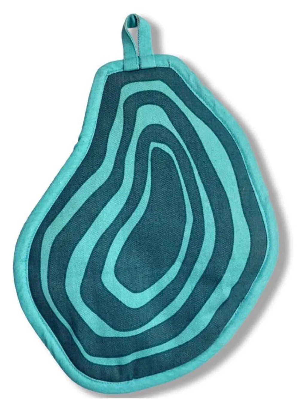 Teal&Blue Oyster Shell Wave Pattern Cotton Pot Holder🦪💙 NEW WITH TAGS